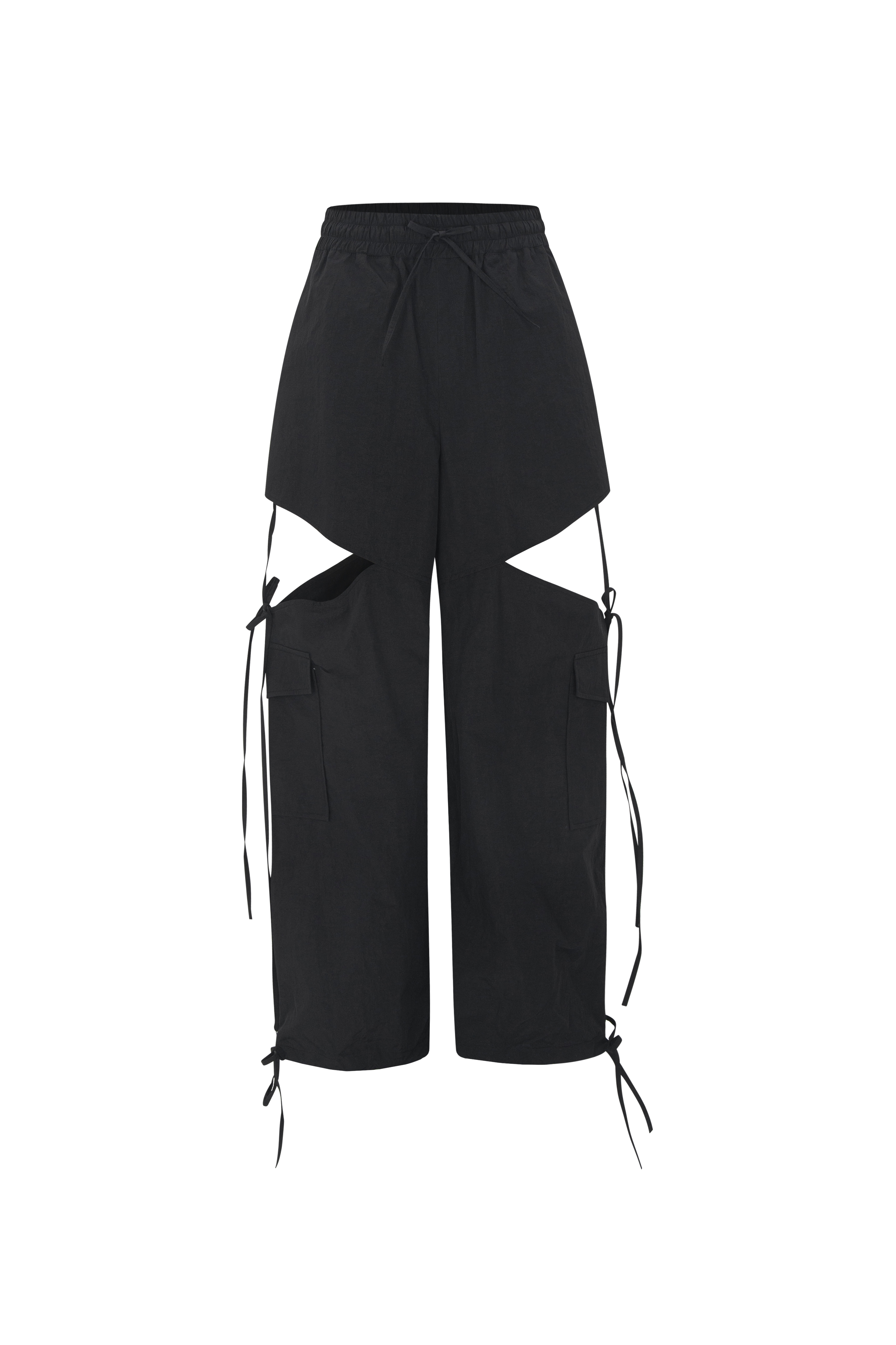 Cut-out String Cargo Pants